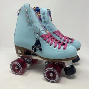Moxi Beach Bunny Roller Skates Size 5 Blue Sky - PO# 33453 - 65mm 78A Wheels
